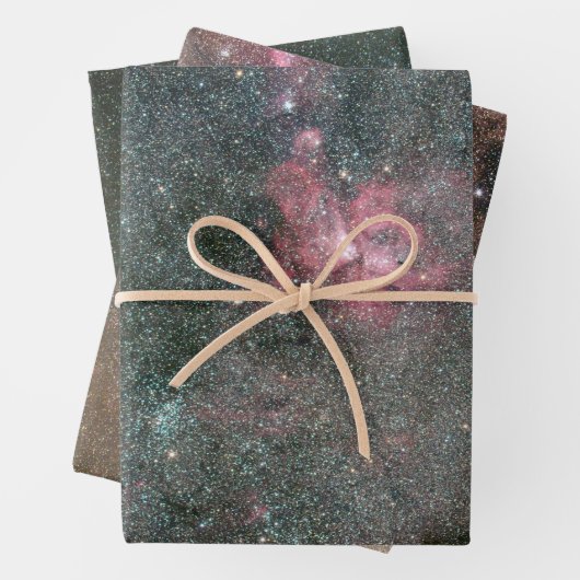 Himmelsverpackungspapier - 3 Blätter, 3 Designs Geschenkpapier Set (Beispiel)