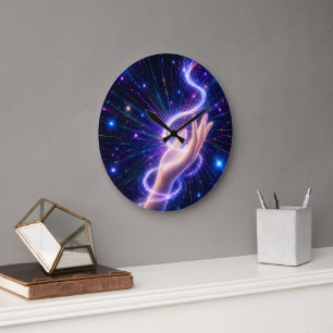 Himmelsviolette Energie-Wanduhr Große Wanduhr