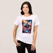 Himmelswächter Krieger Erzengel Michael Tri-Blend Shirt (Vorderseite voll)
