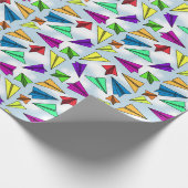 Himmelswärts Geschenkpapier für Papierflugzeuge (Ecke)