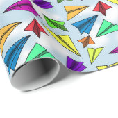 Himmelswärts Geschenkpapier für Papierflugzeuge (Rolleneckpunkt)