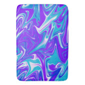 "Himmelswellen: Der blauweiße und Lila Marmor Badematte (Vorderseite Vertikal)