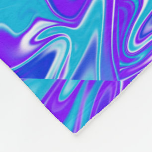 "Himmelswellen: Der blauweiße und Lila Marmor Fleecedecke
