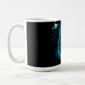 Himmelswolf – Kosmisches Heulen Wildlife Galaxie Kaffeetasse (Links)