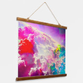 Himmelswolken Wandteppich Mit Holzrahmen (Gewinkelt)