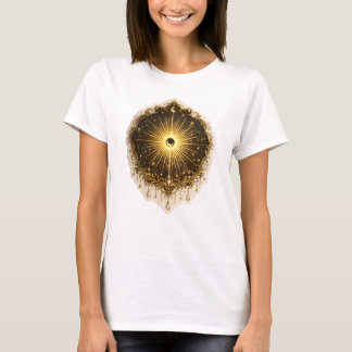 Himmelsymbol Sonne Mond Sakrale kosmische Balance T-Shirt