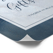 Himmelszelt mit Rahmenkarten und Geschenkeschild Poster (Ecke)