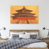 Himmeltempel ummantelte Canvas Leinwanddruck (Insitu (Schlafzimmer))
