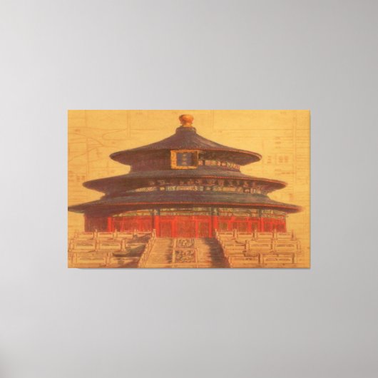 Himmeltempel ummantelte Canvas Leinwanddruck (Vorderseite)