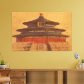 Himmeltempel ummantelte Canvas Leinwanddruck (Insitu (Wohnzimmer))