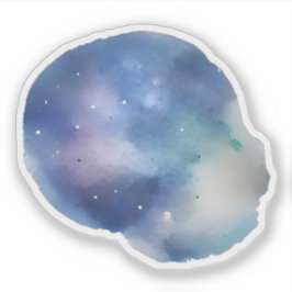 Himmelträume: Eine Erkundung der Wasserfarben Aufkleber
