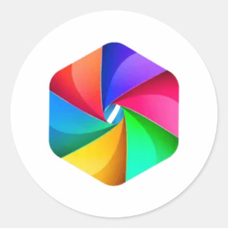 Himmelträume. Runder Aufkleber