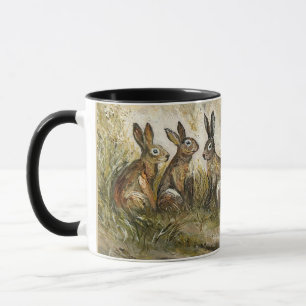 Himmelwärts Flauschige Wiesen-Hase Fantasie-Hase F Tasse