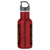 Himmliches männliches Sternzeichen Löwe-Design Edelstahlflasche (Rückseite)