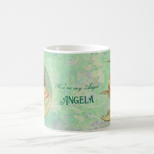 Himmlisch Angel Personalisiert Green Kaffeetasse (Mittel)