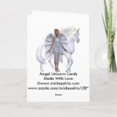 Himmlisch Angel Unicorn Szene Karte (Rückseite)