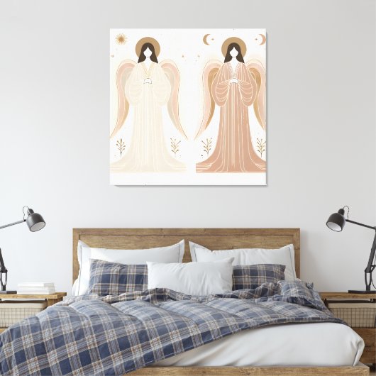 Himmlisch Angels Leinwand Mauer (Insitu (Schlafzimmer))