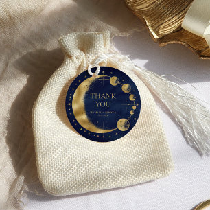 Himmlisch Blaue Mondphasen-Hochzeit Danke Geschenkanhänger
