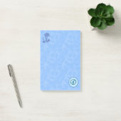 Himmlisch-blaue Monogramm (A-Z) Nachhinweise Post-it Klebezettel (Büro)