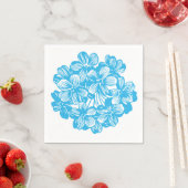 Himmlisch Blauer botanischer Hydrangea Blume Blüte Serviette (Beispiel)