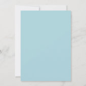 Himmlisch Blaues Strahlendes Frühlingshochzeit Einladung (Rückseite)