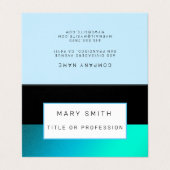 Himmlisch Blue Black Luxe Business Card Visitenkarten (Außenseite Aufgefaltet)