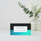 Himmlisch Blue Black Luxury Visitenkarte (Stehend Vorderseite)