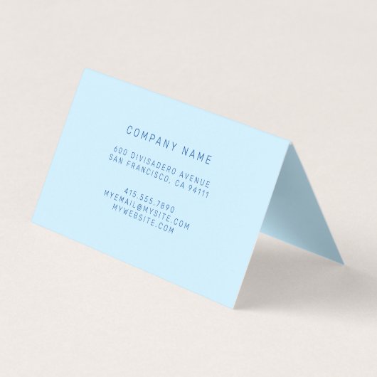 Himmlisch Blue Luxury Visitenkarten (Rückseite)