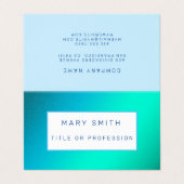 Himmlisch Blue Luxury Visitenkarten (Außenseite Aufgefaltet)