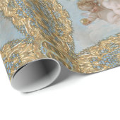 Himmlisch Cherubs Weihnachtsfeiertag Geschenkpapier (Rolleneckpunkt)