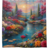 "Himmlisch Garden Stream" Duschvorhang (Vorderseite)