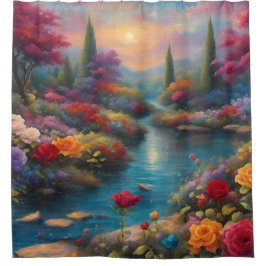 "Himmlisch Garden Stream" Duschvorhang