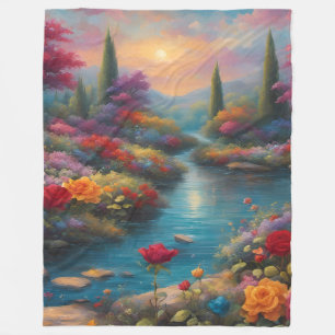 "Himmlisch Garden Stream" Fleecedecke