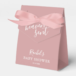 Himmlisch gesandte Dusty Rose Rosa Mädchen Babypar Geschenkschachtel