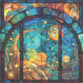 Himmlisch gestanzte Glasarmaturen Vinyl Sticker (Vorderseite)