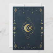 Himmlisch Gothic Mitternachtsblau Gold Save-the-Da Save The Date (Rückseite)
