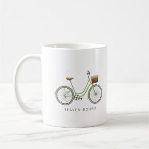 Himmlisch grünes Vintage-Fahrrad Kaffeetasse