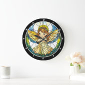 Himmlisch Hues" - Angel-Mauer aus Hartglas Große Wanduhr (Zuhause)