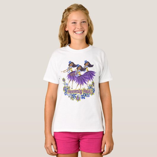 Himmlisch Hula! Girls-T - Shirt (Vorne ganz)