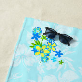Himmlisch Hula Hawaiian Hula Girl Turq Hibiskus Strandtuch (Beispiel)