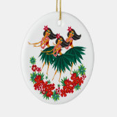 Himmlisch Hula Holiday Hawaiian Hula Girls Keramik Ornament (Rechts)