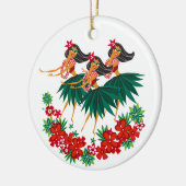 Himmlisch Hula Holiday Hawaiian Hula Girls Keramik Ornament (Links)