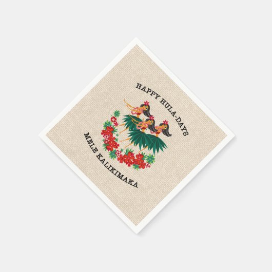 Himmlisch Hula Holiday Hawaiian Hula Girls Serviette (Ecke)