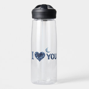 Himmlisch Ich Liebe Dich – Sterne, Mond & Herz Des Trinkflasche