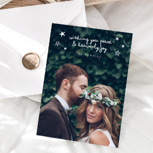 Himmlisch Joy Religious Holiday Wedding Foto Feiertagskarte