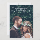Himmlisch Joy Religious Holiday Wedding Foto Feiertagskarte (Vorderseite)