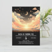 Himmlisch Magische Celestie Digital Geburtstag Einladung (Stehend Vorderseite)