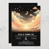 Himmlisch Magische Celestie Digital Geburtstag Einladung (Vorne/Hinten)