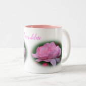 Himmlisch Rosa Rose Blume Personalisiert Zweifarbige Tasse (VorderseiteRechts)