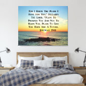 HIMMLISCH SUNRISE JEREMIAH 20:11 VERSE LEINWANDDRUCK (Insitu (Schlafzimmer))